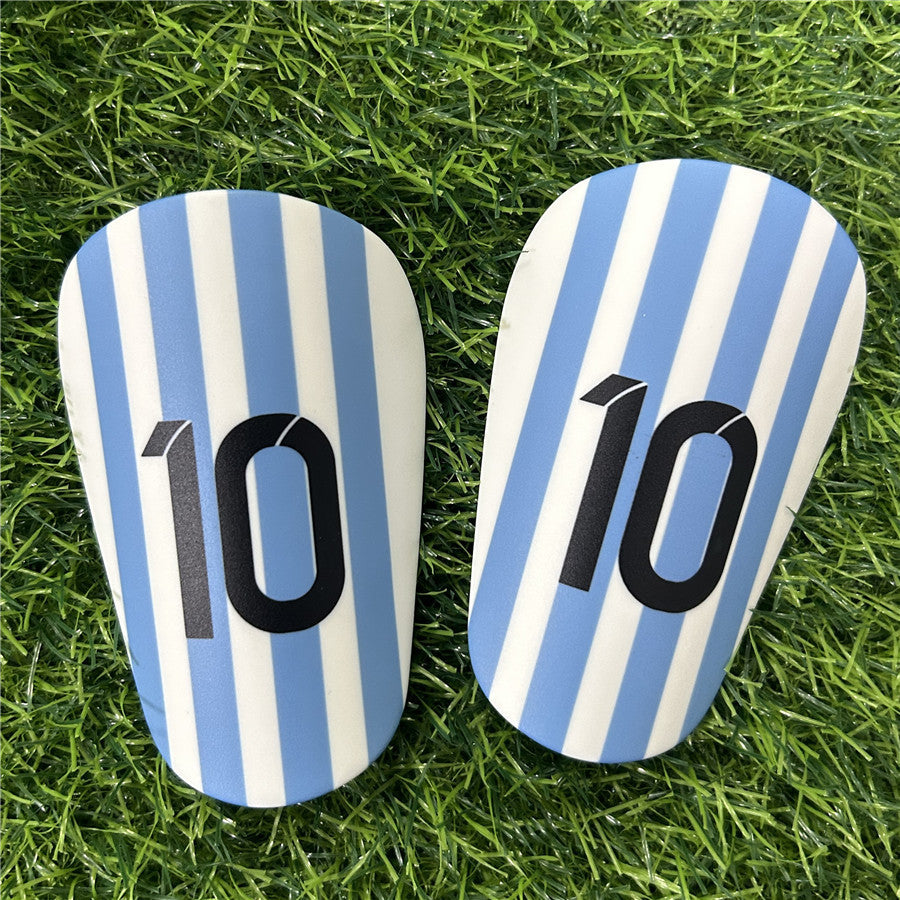 Maestrofootball Mini Schienbeinschoner - Blau / Weiß Blau-Weiß für Kinder - Fußball