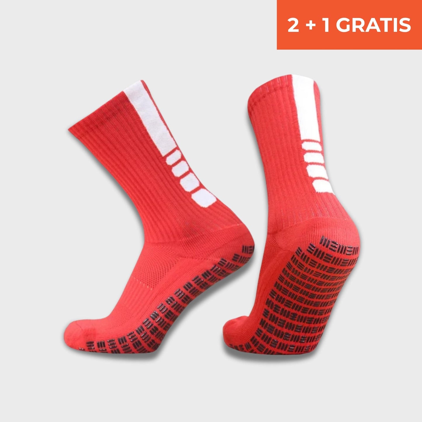 Maestrofootball Premium Grip-Socke Rot für Kinder - Fußball