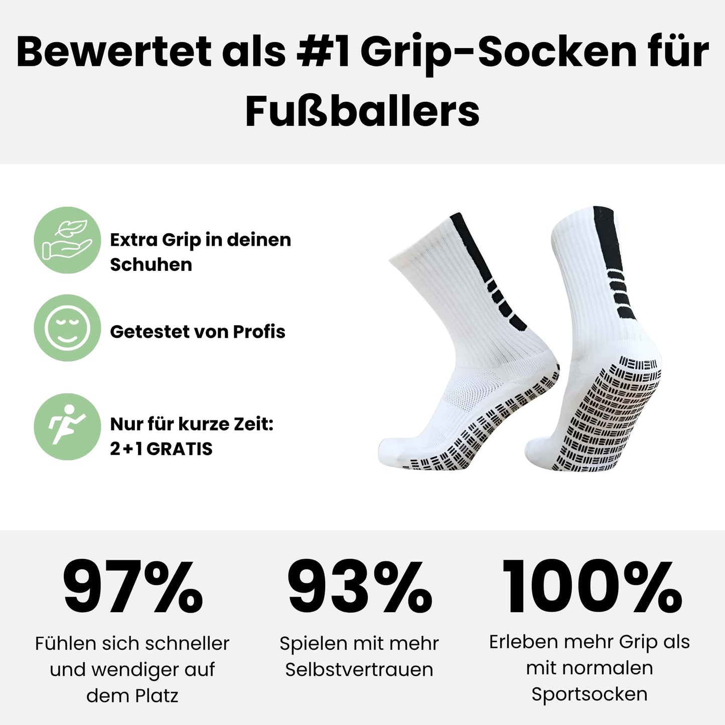 Maestrofootball Premium Grip-Socke für Kinder - Fußball