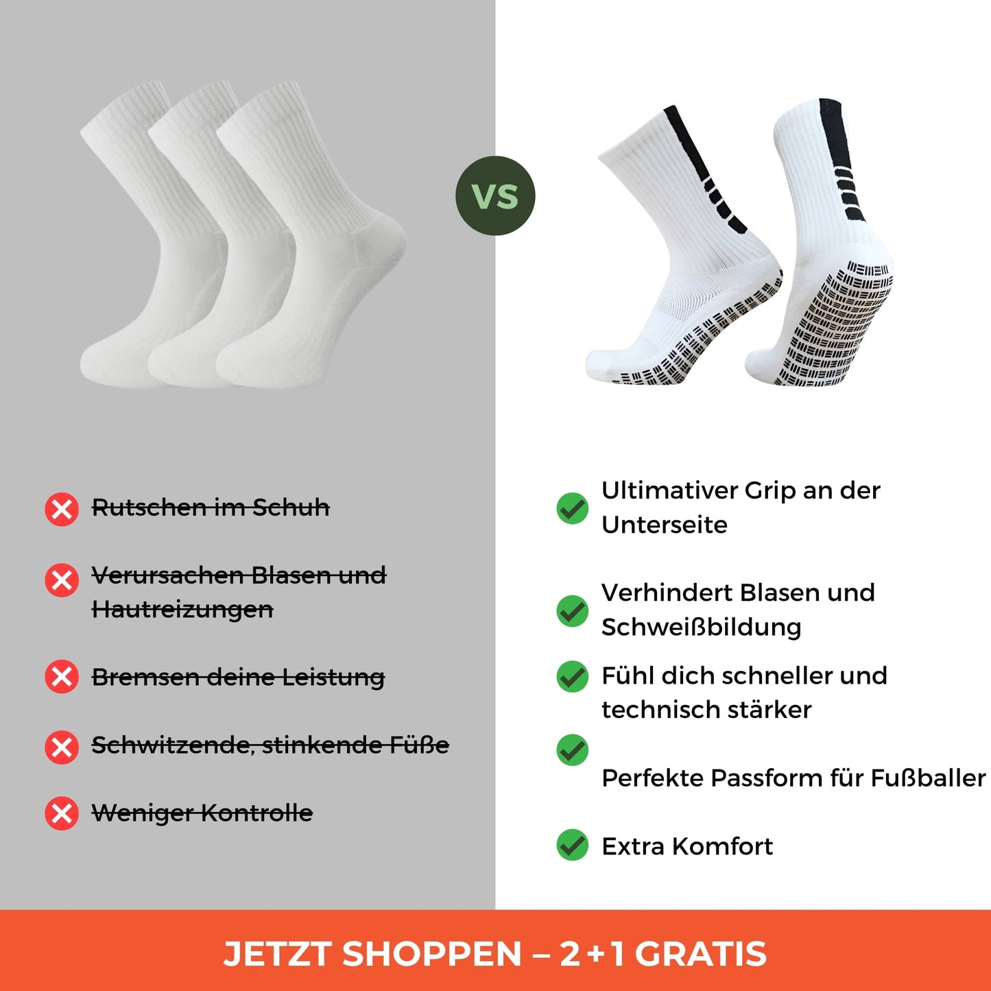 Maestrofootball Premium Grip-Socke für Kinder - Fußball
