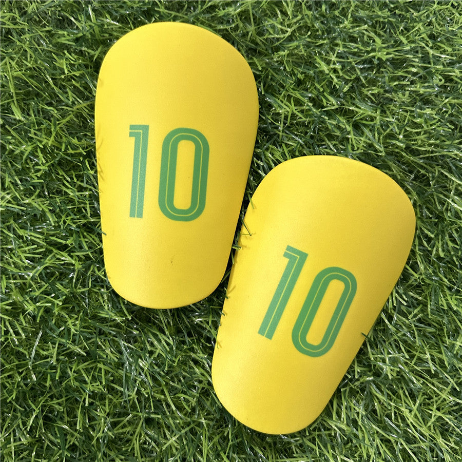 Maestrofootball Mini Schienbeinschoner - Gelb / Grün Gelb Grün für Kinder - Fußball