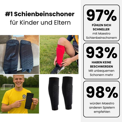 Maestrofootball Maestro™ - Integrierte Schienbeinschoner für Kinder - Fußball